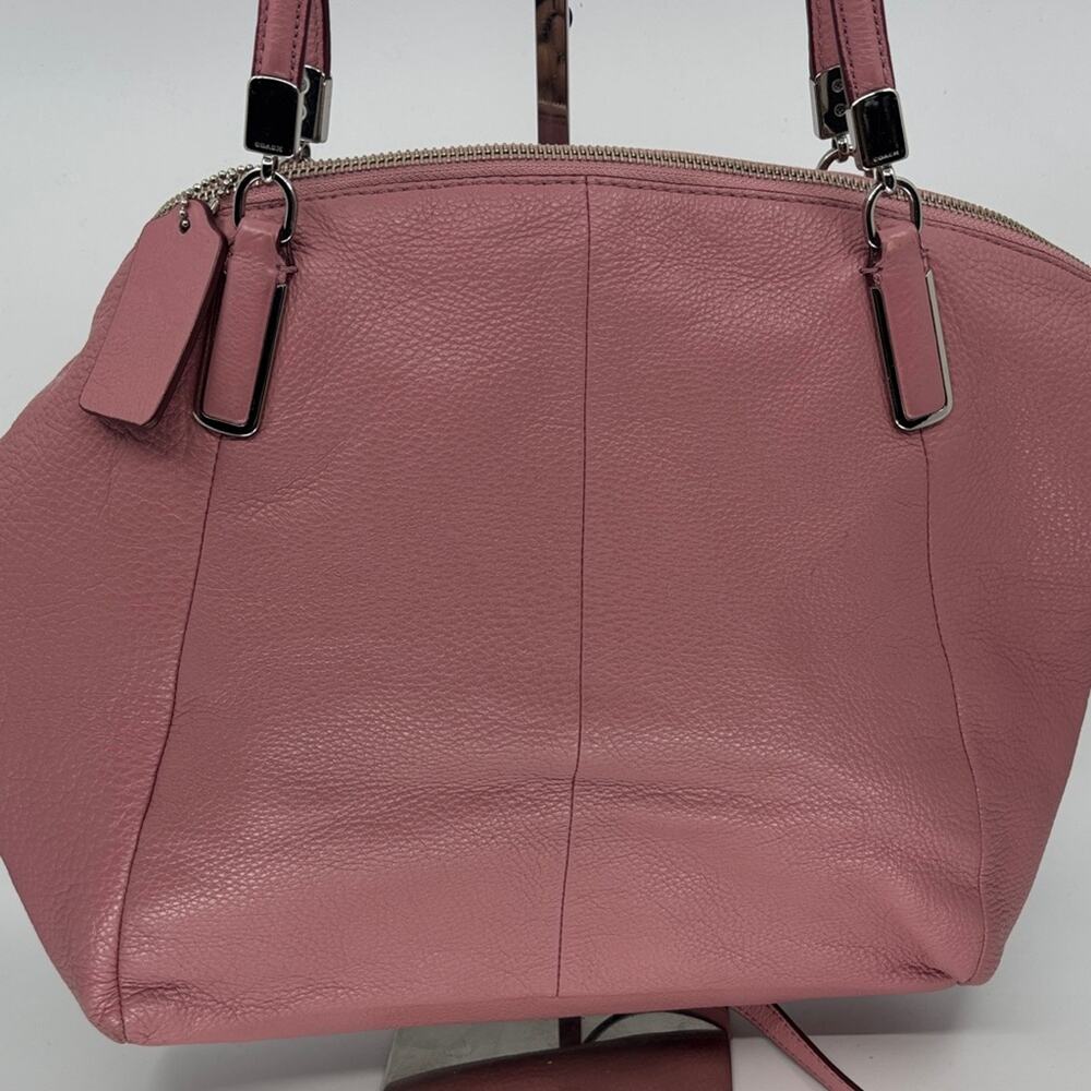 Coach Dusty Rose Leather Shoulder Bag - Picture 4 of 9